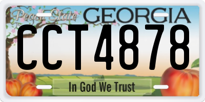 GA license plate CCT4878