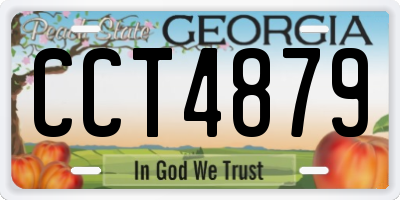 GA license plate CCT4879