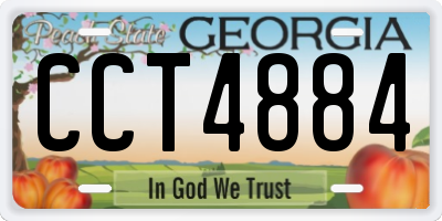GA license plate CCT4884