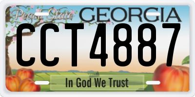 GA license plate CCT4887