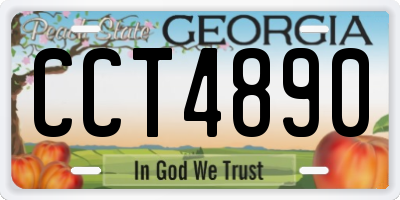 GA license plate CCT4890
