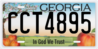 GA license plate CCT4895