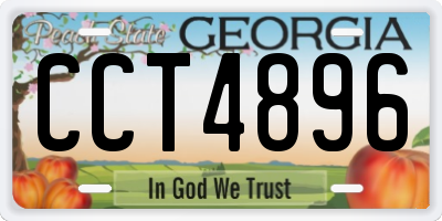 GA license plate CCT4896