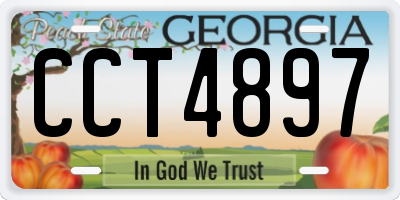 GA license plate CCT4897