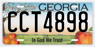 GA license plate CCT4898