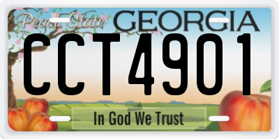 GA license plate CCT4901