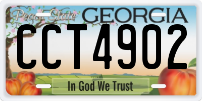 GA license plate CCT4902