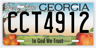 GA license plate CCT4912