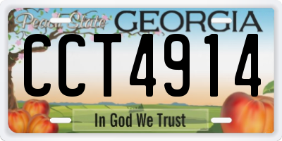 GA license plate CCT4914