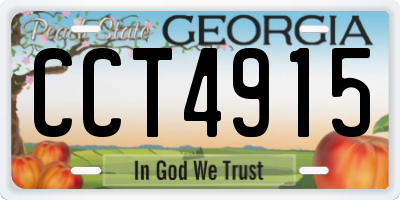 GA license plate CCT4915