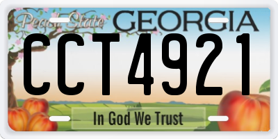 GA license plate CCT4921