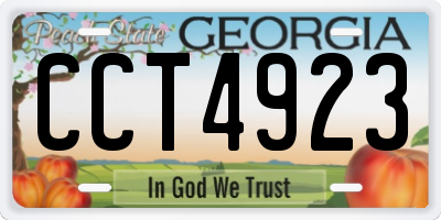 GA license plate CCT4923