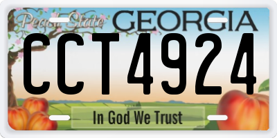 GA license plate CCT4924