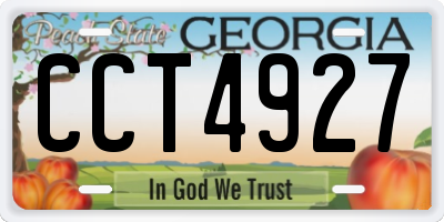 GA license plate CCT4927