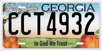 GA license plate CCT4932