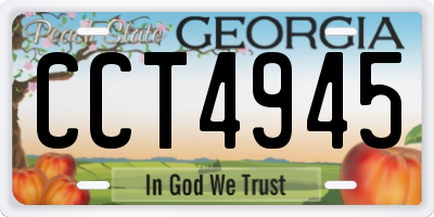 GA license plate CCT4945