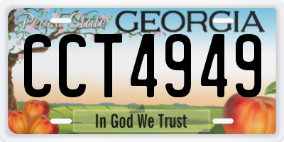 GA license plate CCT4949