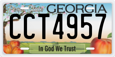 GA license plate CCT4957