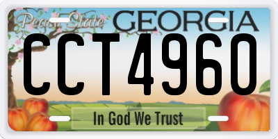 GA license plate CCT4960