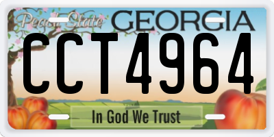 GA license plate CCT4964
