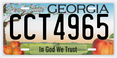 GA license plate CCT4965