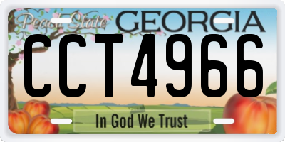 GA license plate CCT4966