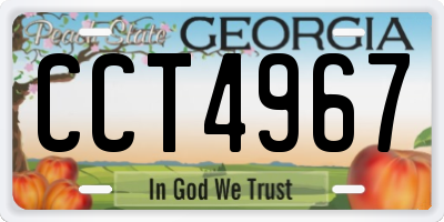 GA license plate CCT4967