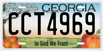 GA license plate CCT4969