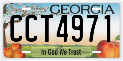 GA license plate CCT4971