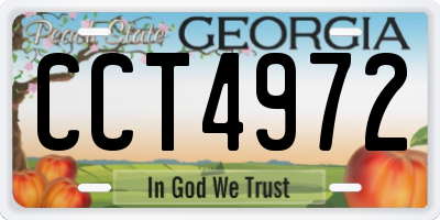 GA license plate CCT4972