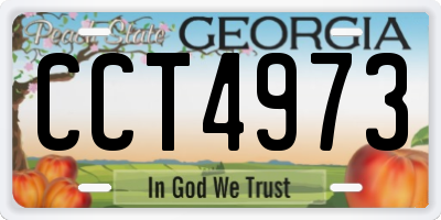 GA license plate CCT4973
