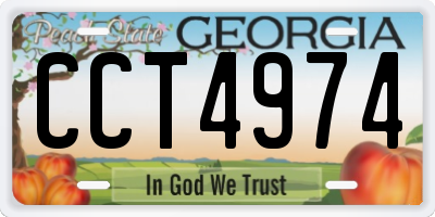 GA license plate CCT4974