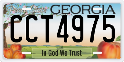GA license plate CCT4975