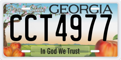 GA license plate CCT4977