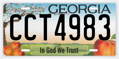 GA license plate CCT4983