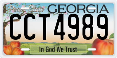 GA license plate CCT4989