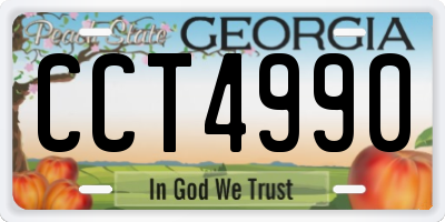 GA license plate CCT4990