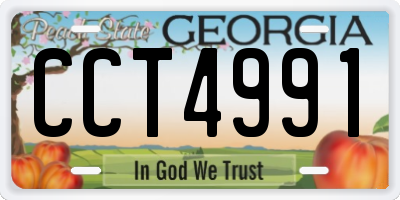 GA license plate CCT4991