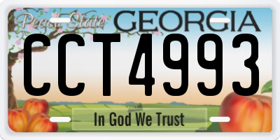 GA license plate CCT4993