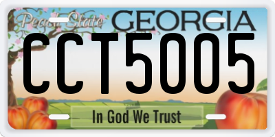 GA license plate CCT5005