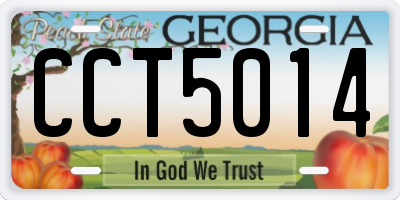 GA license plate CCT5014