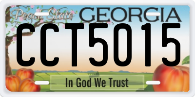 GA license plate CCT5015