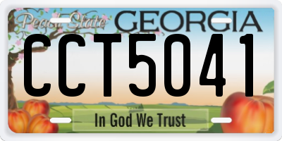 GA license plate CCT5041