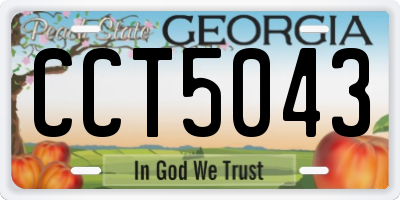 GA license plate CCT5043