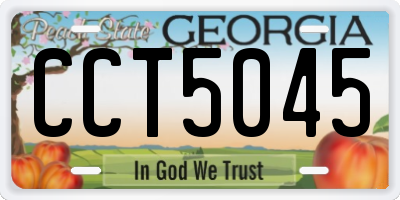 GA license plate CCT5045