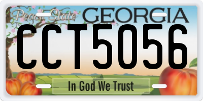 GA license plate CCT5056