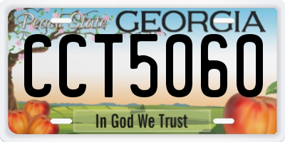 GA license plate CCT5060