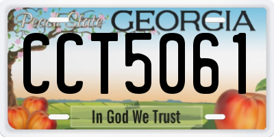 GA license plate CCT5061