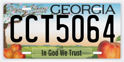GA license plate CCT5064