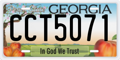 GA license plate CCT5071